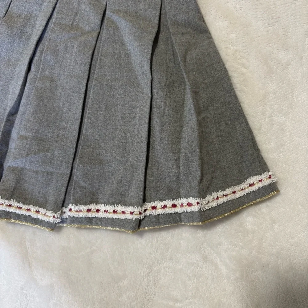 Tahari pleated winter dress grey nwt 18 months